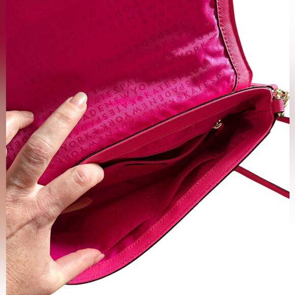 Kate Spade Pink Crossbody Bag with Gold Chain - Picture 3 of 7
